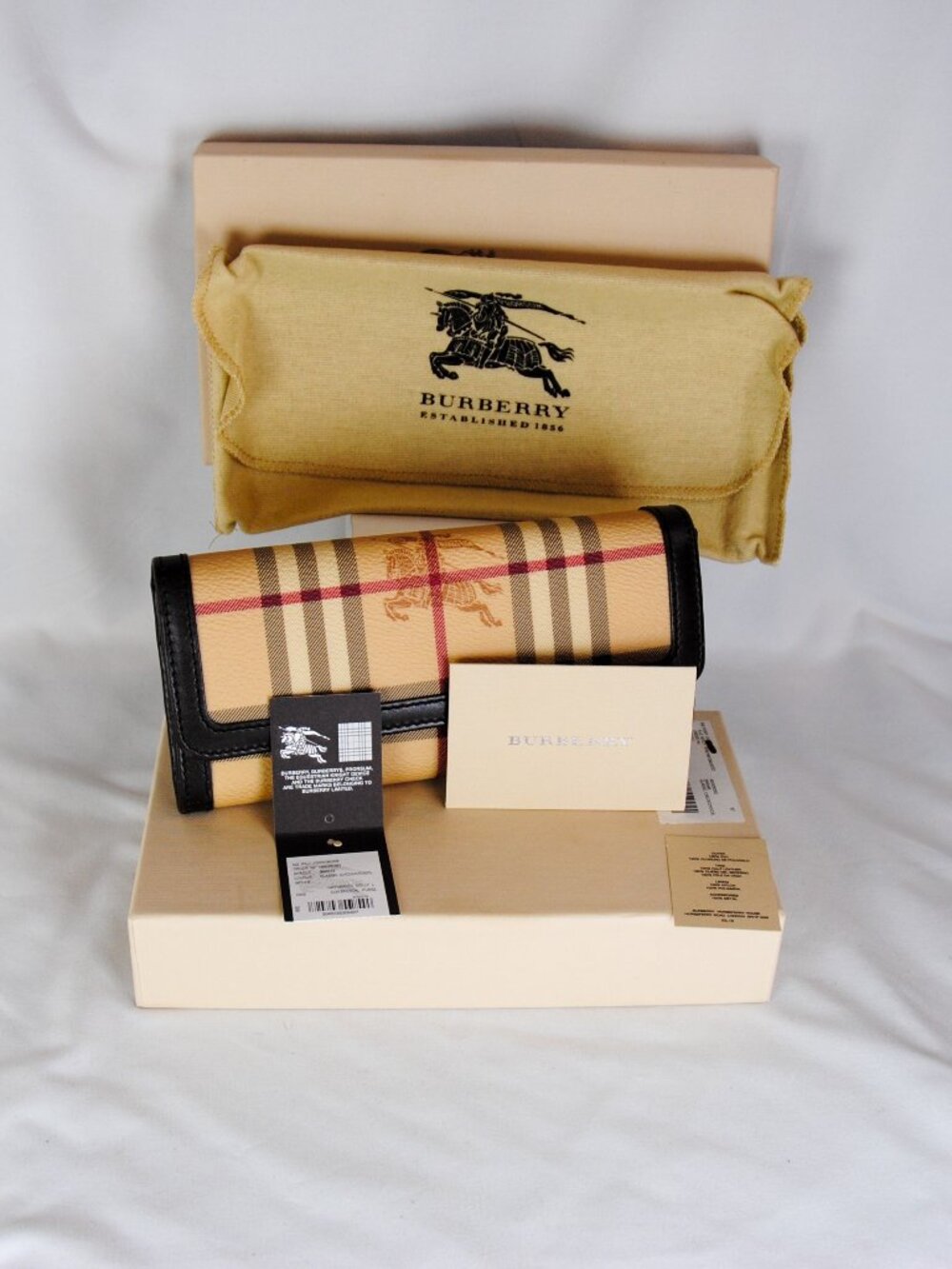 Burberry Classic Check Continental Wallet Made In Italy